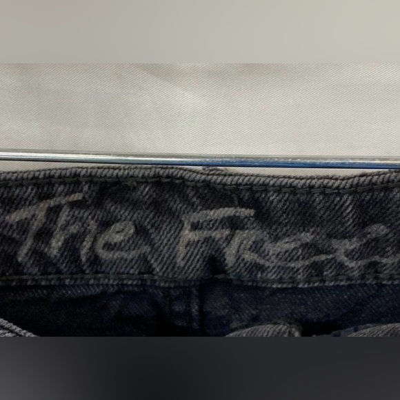 We The Free Faded Black Denim Maxi Skirt with Front Slit - Picture 3 of 6